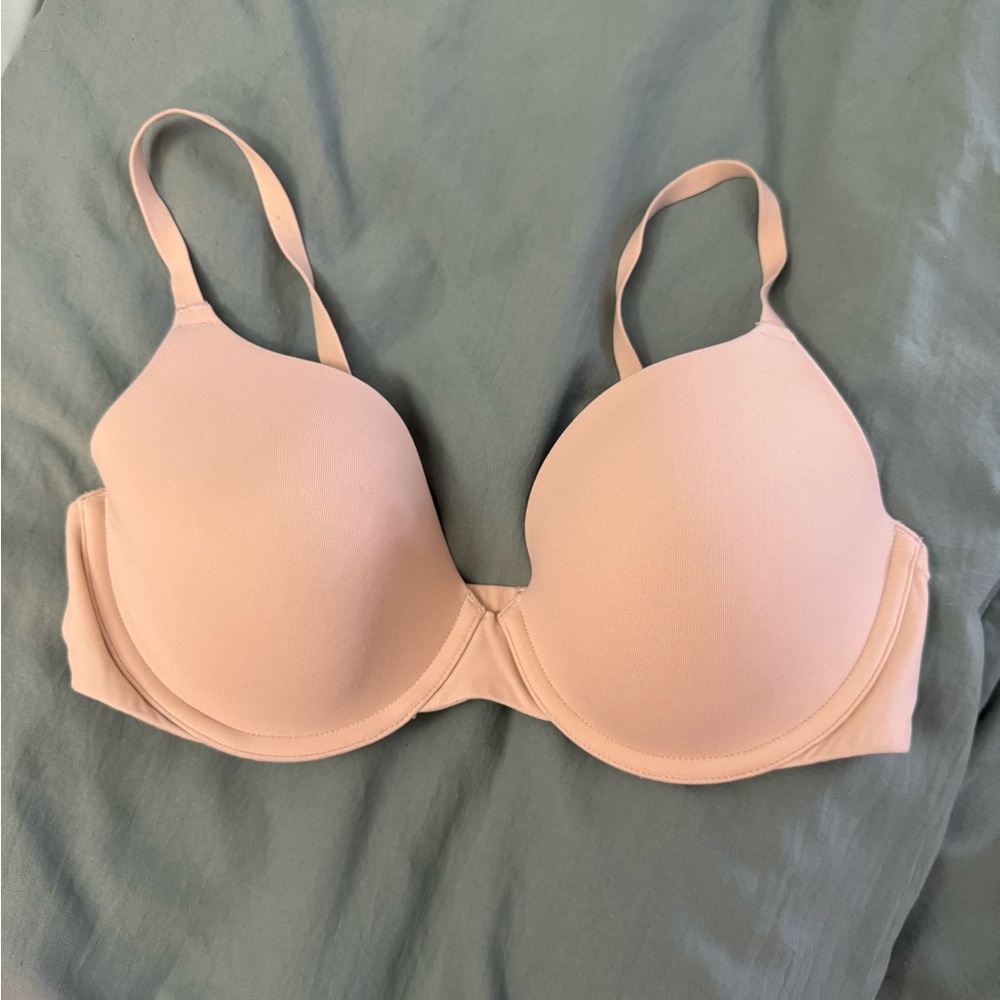 SKIMS Cream Seamless Bra with Underwire Support
